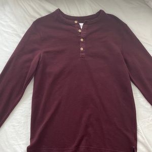 Mens Long Sleeve Henley - Size M